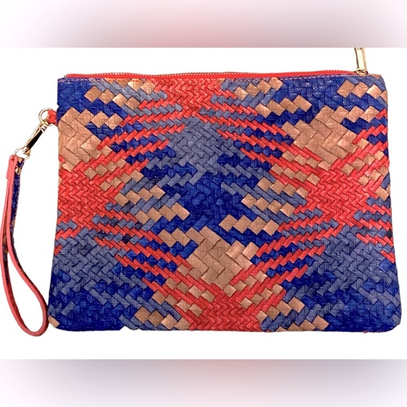 REDUCED Two Piece Large Tote Bag Set Pastel Pink, Blue, Taupe - Picture 3 of 8